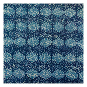 Tissu en coton doux mercerisé Indigo Hand Block imprimé batik pour vêtements jupe habillée - Product Image 3