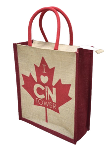 Sac de courses en jute durable avec fermeture éclair, dimensions imprimées : longueur-40 cm largeur-45 cm soufflet-15 cm export direct de l'usine BD - Product Image 2