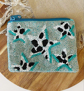 Porte-monnaie vintage bohème brodé de perles fait main, taille personnalisable, motif floral FD-206 - Product Image 4