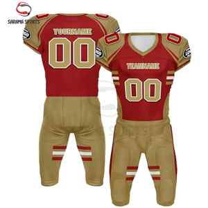 เสื้อฟุตบอลอเมริกันแบบสั่งทำพิเศษพร้อมชุดยูนิฟอร์มแขนสั้นระบายอากาศได้ดีสำหรับทีมและผู้เล่น ผลิตในประเทศปากีสถาน - Product Image 4