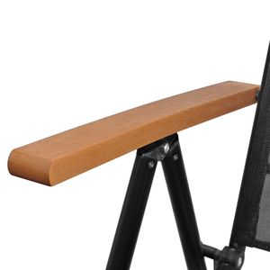 Set 6 pezzi di sedie da giardino pieghevoli in Textilene nero - Product Image 6