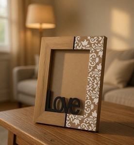 Brown Lightweight Rustic Mango Wood Photo <b>Frame</b> with Glass Front for Tabletop or <b>Wall</b> Hanging Home Office Display - Product Image 3