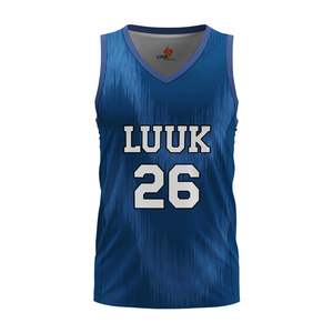 เสื้อบาสเก็ตบอลแขนกุดคอวี พิมพ์ลายแบบ Dye Sublimation  ชุดทีมกีฬา  รับผลิตแบบ OEM ODM พร้อมสกรีนโลโก้ตามสั่ง - Product Image 2