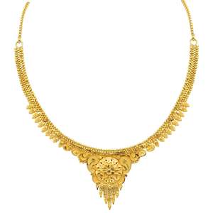 Wholesale Brass Forming 14K 18K 24K Dye Gold Filled Short Necklaces Middle East Gold Fashion Set Traditional Design Jewelry Set - Product Image 4
