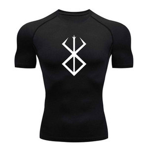 Wholesale Men's Quick Dry Fitness <b>Compression</b> <b>Shirt</b> Polyester Tights Bodybuilding Breathable Muscle <b>Compression</b> <b>Shirt</b> for Men - Product Image 1