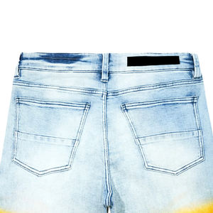 กางเกงยีนส์ขาสั้นลำลองคุณภาพสูงสำหรับผู้ชาย ดีไซน์ปรับแต่งได้ เอวกลาง ลายเรียบ ขายส่ง คอลเลคชั่นฤดูร้อน - Product Image 5