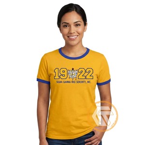 Camiseta Casual para Mujer Sigma Gamma Rho, Ropa de Sororidad, Jersey de Algodón, Verano, Ecológica, Transpirable, Antiarrugas, Manga Corta - Product Image 1