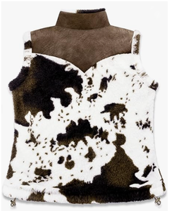 Gilet en polaire léger SBEA IMPEX pour femme, motif vache, fermeture éclair, sans manches, style streetwear, vêtement d'extérieur d'hiver - Product Image 2
