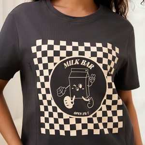 Nueva Llegada: Blusas de Maternidad 100% Algodón, Diseño Sólido, Cómodas para Lactancia, Cuello Redondo, para Mujeres Embarazadas - Product Image 2