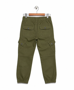 Pantalones Jogger Casuales de 5 Bolsillos para Hombre, Cintura Elástica, Color Sólido, Poliéster/Algodón, Premium - Product Image 4