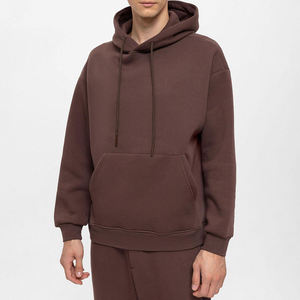 VIBE SEWN Survêtement d'hiver pour homme, marron, coupe-vent, design 2-en-1, manches longues, couleur unie, décontracté, coupe régulière, sweat-shirt et pantalon - Product Image 2