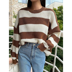 Women's Black Knit <b>Cardigan</b> O-Neck Collar Full Sleeve Winter <b>Sweater</b> Casual 100% Polyester Anti-Wrinkle Zipper Front Design - Product Image 6