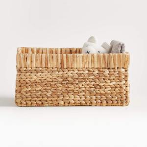 Organiseur de placard en jonc de mer, paniers en forme de cube avec poignée découpée - Product Image 5