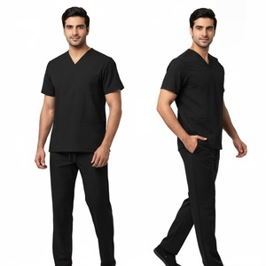 Unisex Cotton Worsted Fabric Scrub Uniform Medical <b>Doctor</b> <b>Set</b> OEM Factory Custom Logo Design Hospital Clothing Needle Detection - Product Image 5