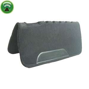 Custom Gray Needled Wool <b>Felt</b> Western Saddle Pad - Product Image 1
