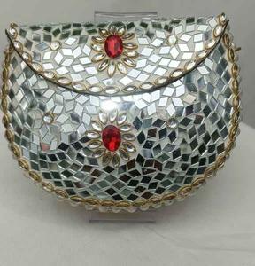 Unique Design Mosaic Silver Metal <b>Bag</b> <b>Woman</b> Unique Clutch Pearl <b>Gold</b> Plated Luxury Charm Clutch <b>Women's</b> Wedding Creative Design - Product Image 1