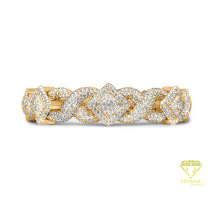 Premium Fashion Statement Bracelet Featuring Fully Flooded Lab Grown Stones with Elegant Yellow Gold Modern Luxury Style - Product Image 2