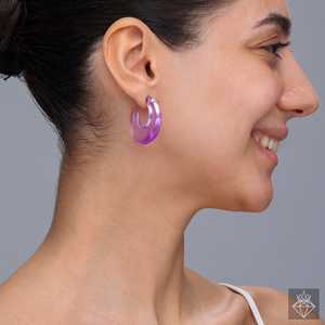 Boucles d'oreilles demi-créoles scintillantes Combo Boucles d'oreilles PRAO à la mode - Product Image 1