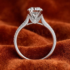 Round Cut Moissanite Vintage Ring Silver Engagement Ring Women Bridal Anniversary Jewelry <b>Gift</b> USA Fashion - Product Image 3