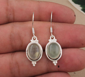 ต่างหูห้อยประดับมูนสโตนสีน้ำเงินธรรมชาติคุณภาพสูง เงินแท้ 925 หรูหรา ประณีต สำหรับผู้หญิง เครื่องประดับอัญมณีชั้นดี ของขวัญสำหรับงานปาร์ตี้ - Product Image 2