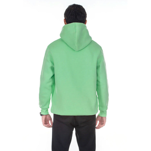 Sudadera con Capucha Verde Sólido para Hombre, Corte Regular, Felpa de Algodón, Estilo Casual con Bolsillo, Estilo Otoñal - Product Image 2