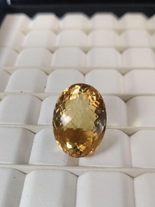 Citrino Dorado Natural, Corte Ovalado Grande, Tratado Termicamente, Origen Brasil, Extraído de la Tierra, Gema Suelta para Joyería - Product Image 6