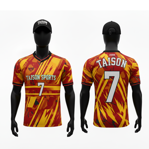 Camiseta de Fútbol para Hombre, 160 GSM, Poliéster Ligero, Rosa, Azul, Amarillo, Diseño Gráfico Energético, Estilo Panel, Logotipo Personalizado por Sublimación - Product Image 4