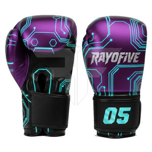Nouveaux gants de boxe professionnels en cuir au design tendance avec évacuation de l'humidité pour l'entraînement de Muay Thai et des performances optimales - Product Image 2