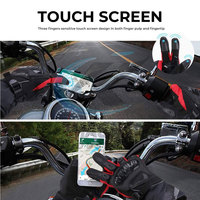 KHIMASHAM INDUSTRY KI-MG-09 Gants de moto légers, respirants et antidérapants, en cuir, à doigts complets, avec fermeture auto-agrippante sécurisée