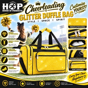 Bolsas de lona para baile y animación con logotipo personalizado y bordado de nombre, bolsas de lona con brillantina para práctica de animación, bolsas deportivas de gran capacidad. - Product Image 4
