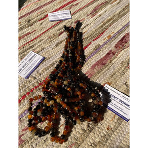 Tasbih/Misbaha de 99 cuentas de cuerno de búfalo redondo pulido, rústico, islámico, moderno, ecológico, religioso de ILAHI, Uttar Pradesh - Product Image 1