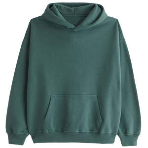 Sudaderas con Capucha Color Verde Oscuro al por Mayor 2026, Logotipo Personalizado, Tela 100% Algodón, Corte Holgado, Transpirables, para Hombre - Product Image 1