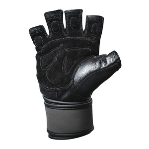 Gants de musculation en cuir PU demi-doigts personnalisés pour hommes - Imperméables, respirants, légers, avec fermeture à cordon pour la gym - Product Image 6