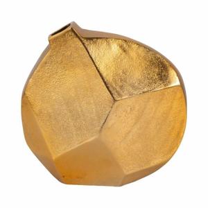 Wedding Decorative Luxury Flower Shape <b>Vases</b> Handmade Tabletop Decor <b>Gold</b> Finish Ribbed Design Oval Shape <b>Vase</b> For Decoration - Product Image 5