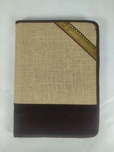 Carpeta de Archivos Ecológica de Yute, Organizador de Documentos con Cierre de Cremallera, Decoración Informal para Oficina, Escuela, Universidad y Negocios - Product Image 1