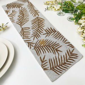Handmade Customized Multicolor Floral Beaded Table Runner and Placemat Modern Embroidered New Decorative Set - Product Image 6