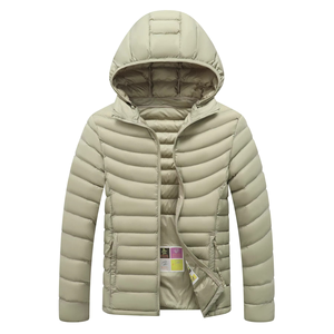 Custom Men's Thick Bubble <b>Jacket</b> Keep Warm Outdoors <b>Light</b>-<b>weight</b> Autumn Stand Collar Front Logo for Men - Product Image 5