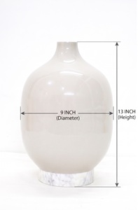 Premium Hot Sale Powder Coated <b>Cheap</b> Flower Vase with Marble Base Best Selling Classic Home Interior Exterior Decorative Vase - Product Image 5