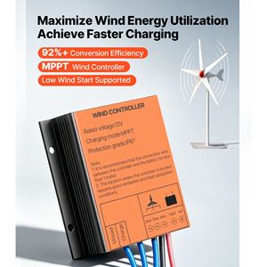 Kit générateur éolien 800W 12V à 5 pales avec contrôleur MPPT, aimant permanent triphasé haute efficacité pour usage domestique - Product Image 4