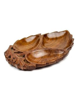 Bandeja de Servir de Madera Hecha a Mano con 4 Compartimentos - Product Image 4