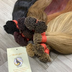 ผมต่อแบบมนุษย์เคราตินแบบปลายแหลมผมต่อแบบเส้นผมเป็นเส้นเดี่ยวพร้อมหนังกำพร้าสีสดจากเวียดนาม - Product Image 6