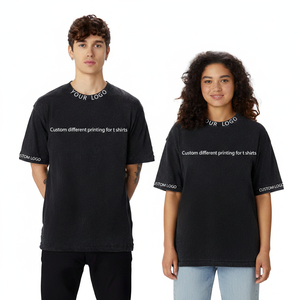 Camiseta Blanca para Hombre, 100% Algodón Tejido, Estilo Vintage, Hombros Caídos, Personalizable, Impresión Digital de Alta Calidad, Transpirable y Ecológica - Product Image 4