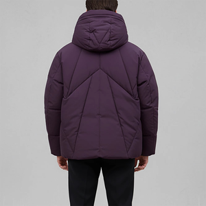 Custom Logo Men's Oversized Hooded Puffer Jacket Plus Size Winter <b>Bubble</b> <b>Coat</b> Windproof Outdoor Streetwear Outerwear - Product Image 2