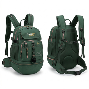 Sac à dos de pêche imperméable TAISON SPORTS Premium 600D PU 300 GSM 30-40L, sac de pêche d'extérieur avec panneaux rembourrés, vert personnalisé - Product Image 1