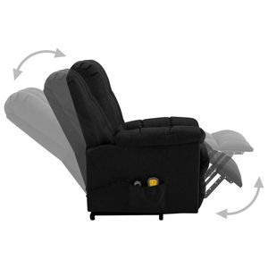 Fauteuil inclinable 100 % polyester noir avec fonction de levage électrique, en contreplaqué, fer et coton PP - Product Image 4