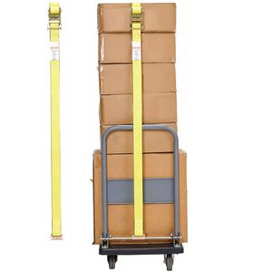 Set di 8 Cinghie a Cricchetto Premium 5 cm x 4,5 m, Resistenza alla Rottura 4400 lb, Materiale PE, Cinghie a Cricchetto Senza Fine per E-Track, Certificate TUV SGS - Product Image 4