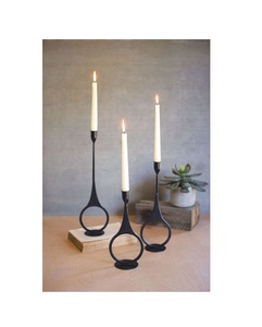 Ornamental Iron Candle Holder Attractive Metal Accent For Festive Decor <b>Dining</b> <b>Tables</b> And Shelves - Product Image 1
