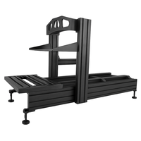 Profilé en aluminium pour simulateur de course, profilé en aluminium noir anodisé OEM, kit d'extrusion en forme de T pour cadre de simulateur de course