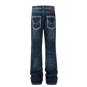 Pantalon banane en denim bleu délavé vintage pour homme, jeans Scimitar de haute qualité, coutures courbées, FIT FORNESS INTERNATIONAL, respirant - Product Image 3