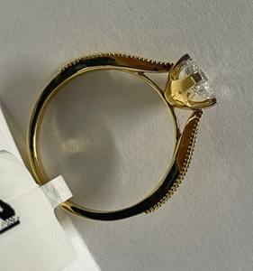 Anillo Exclusivo Premium con Diamante Redondo de 0.73 Ct, Oro Amarillo Sólido de 18K, Diamante Cultivado en Laboratorio, Certificado IGI VS, Anillo de Aniversario - Product Image 3